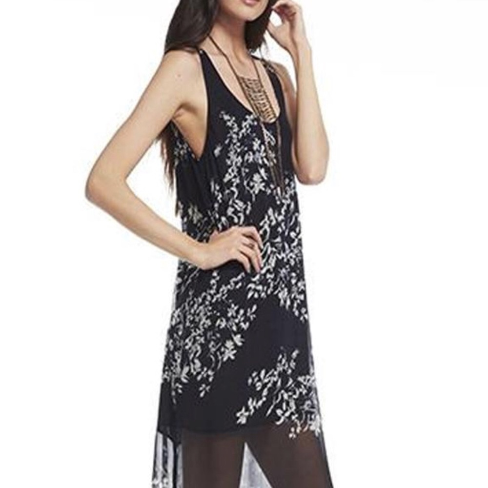 Chaser navy floral maxi dress